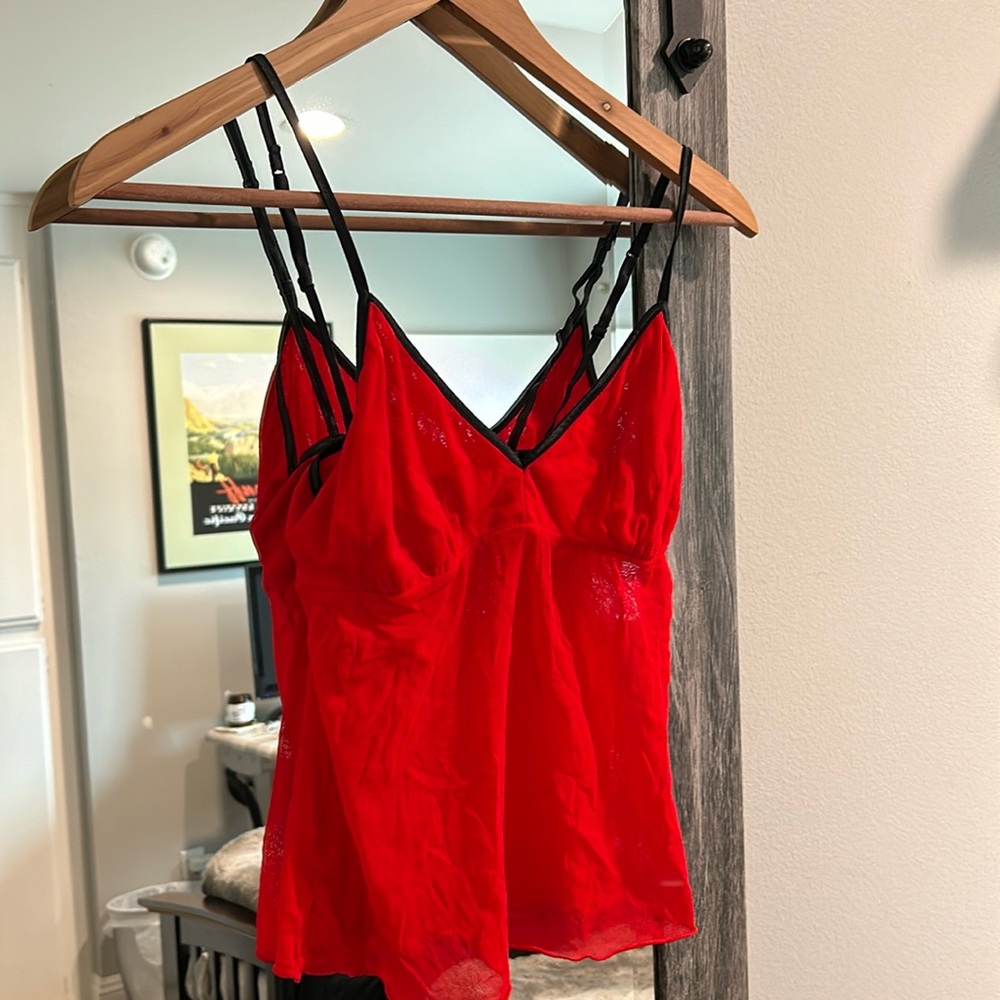 Cosabella red and black camisole NWOT
